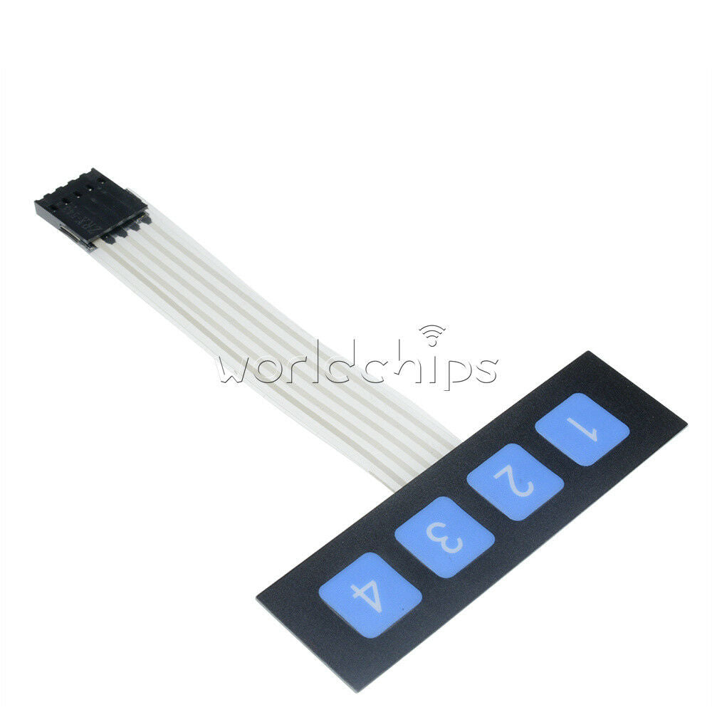 10PCS 1x4 Matrix Array 4 Key Membrane Switch Keypad Keyboard 4 Keys for Arduino