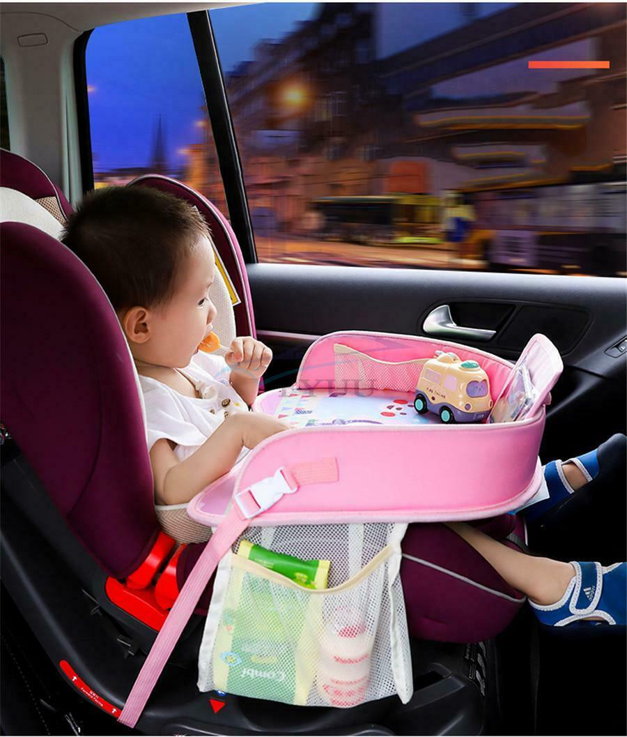 1PCS 42 x 32 x 8CM Portable Pink Cartoon Child Car Seat Table Tray Phone Holder