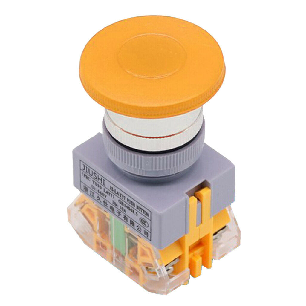 Emergency Stop Switch Yellow Panel Emergency Stop Button 22mm