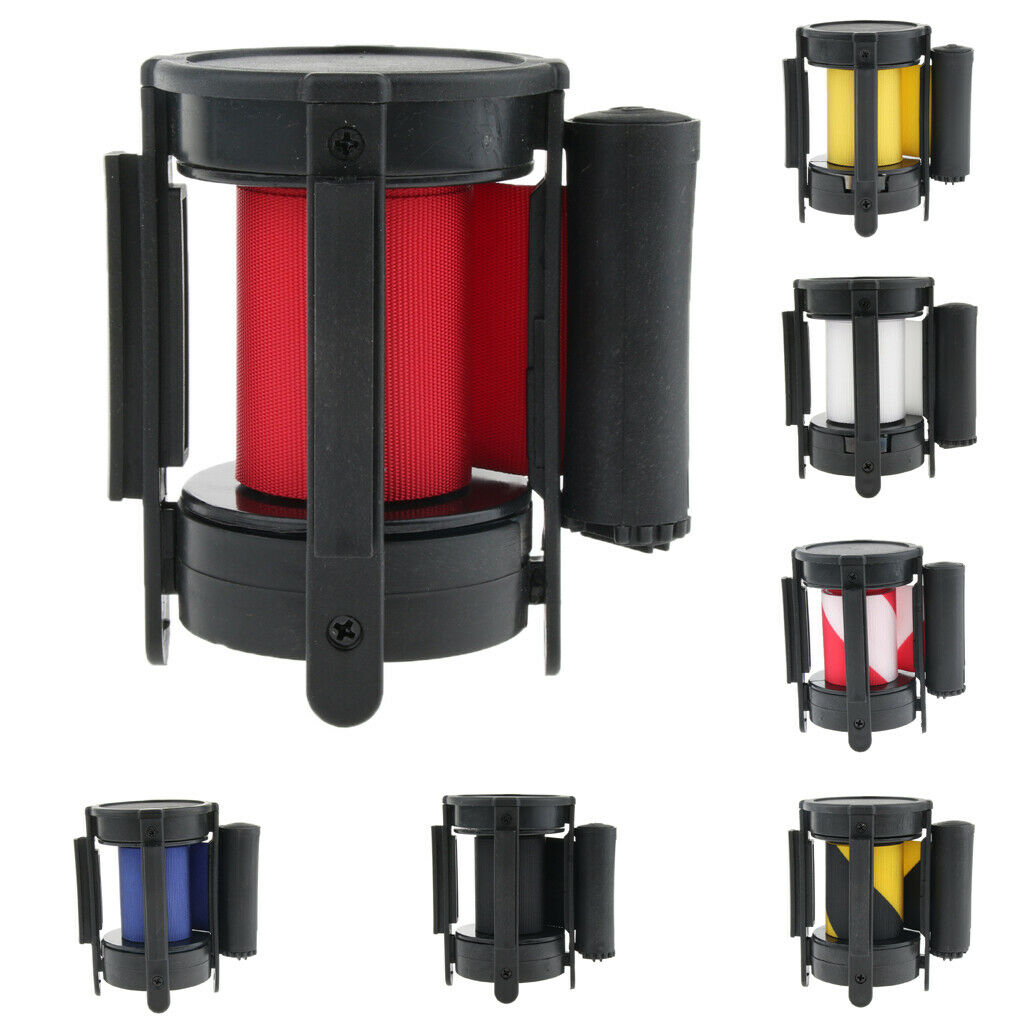 Queue Barrier Crowd Control Security Stanchions Retractable Belt 3meters Red