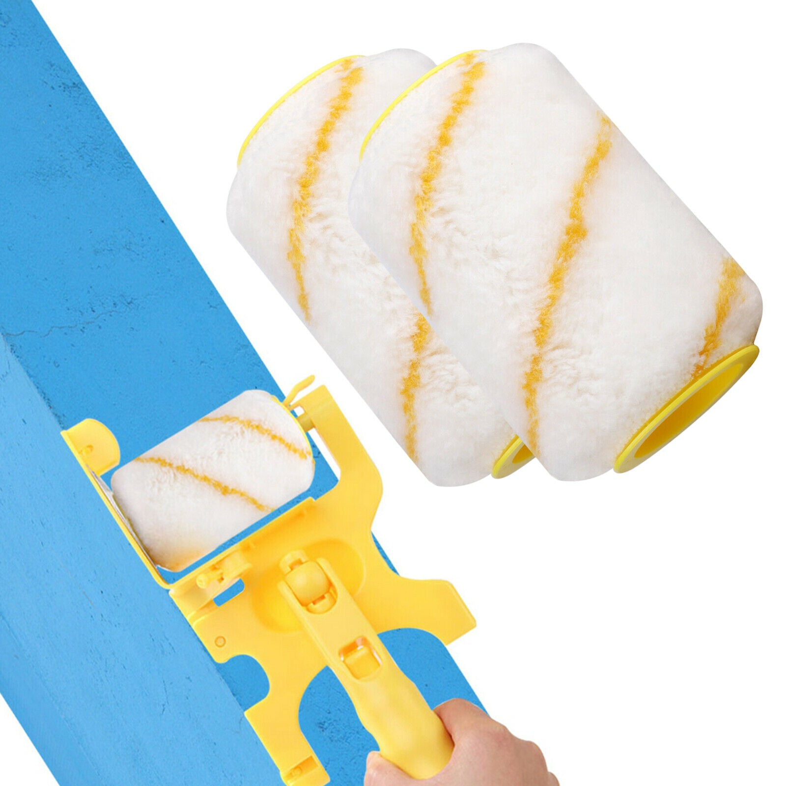 2x Multi-function Portable Clean-Cut Paint Roller Brush for Home Paint Brush