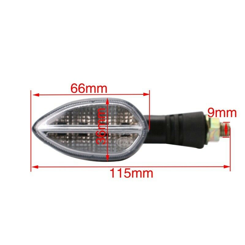 2PCS Motorcycle Modified Scooter Bike Driving Turn Signal Lamp Tail Brake Light