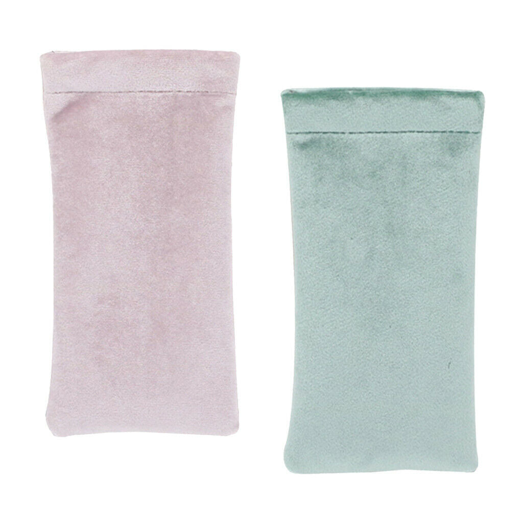 2x Velvet Sunglasses Pouch Eyeglass Holder Eyewear Storage Bag for Men