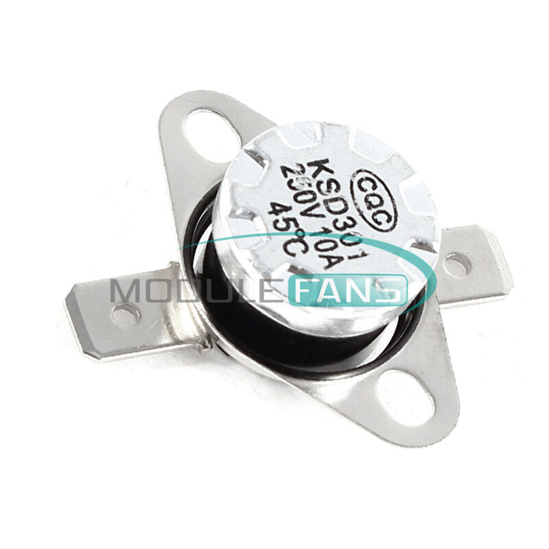 10A 250V KSD301 45°C / 113°F Degree Celsius NC Temperature Switch Thermostat New