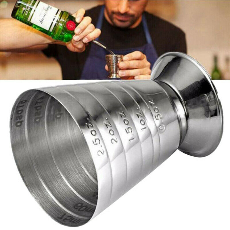 75ml Metal Measure Cup Drink Tool Shot Ounce Jigger Bar Mixed Cocktail Be.l8