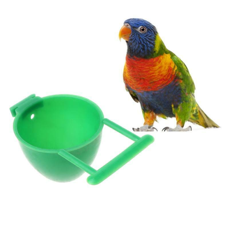 Bird Parrot Feeder Fruit Egg Container Holder Cage Hanging Pet Bird Supplies