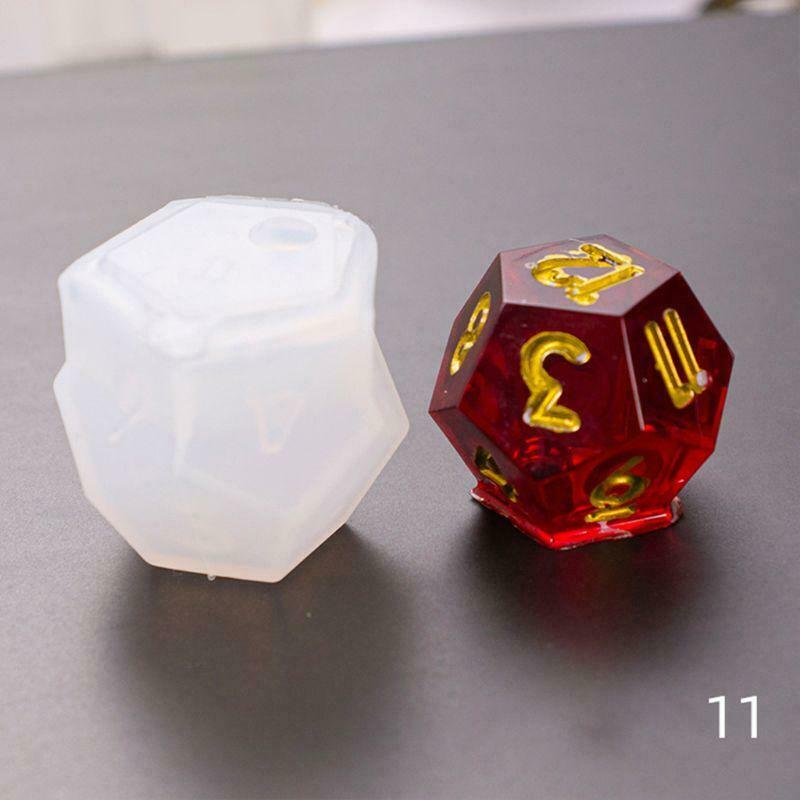 Dice Fillet Square Triangle Dice Mold Dice Digital Game Silicone Mould new
