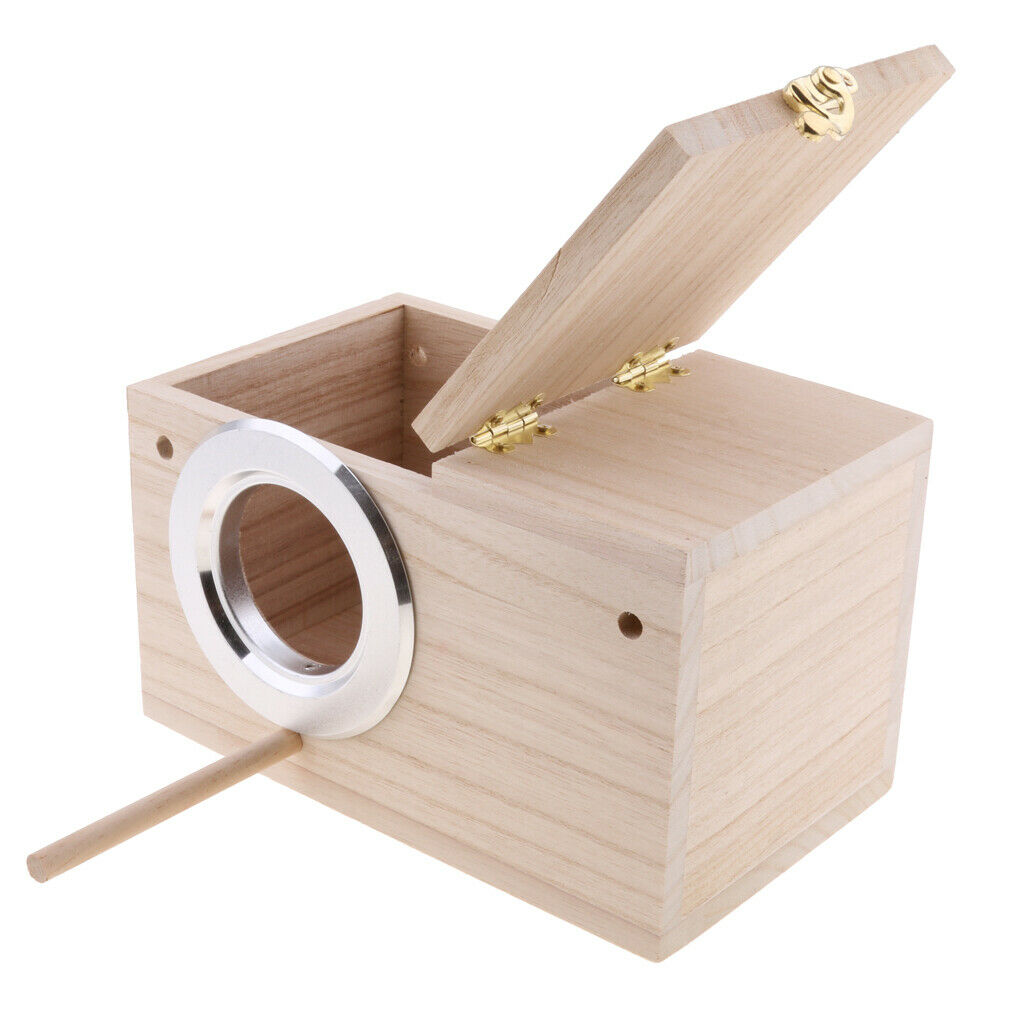 3 Pieces Breeding Wood Nest Box Nesting Roost Bird Canary Finch Budgie