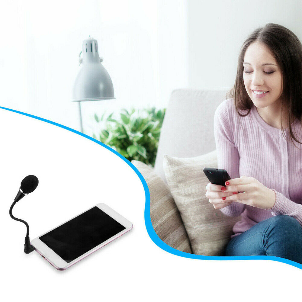 Portable Mini 3.5mm Stereo Mic Audio Microphone For PC Mobile Phone Laptop zj