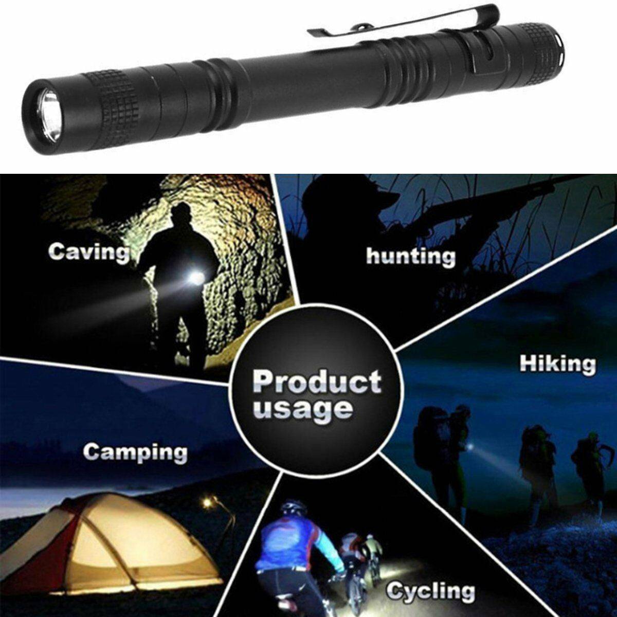 8000 Lumens LED Waterproof Lamp Clip Mini Pocket Penlight Flashlight Torch Light