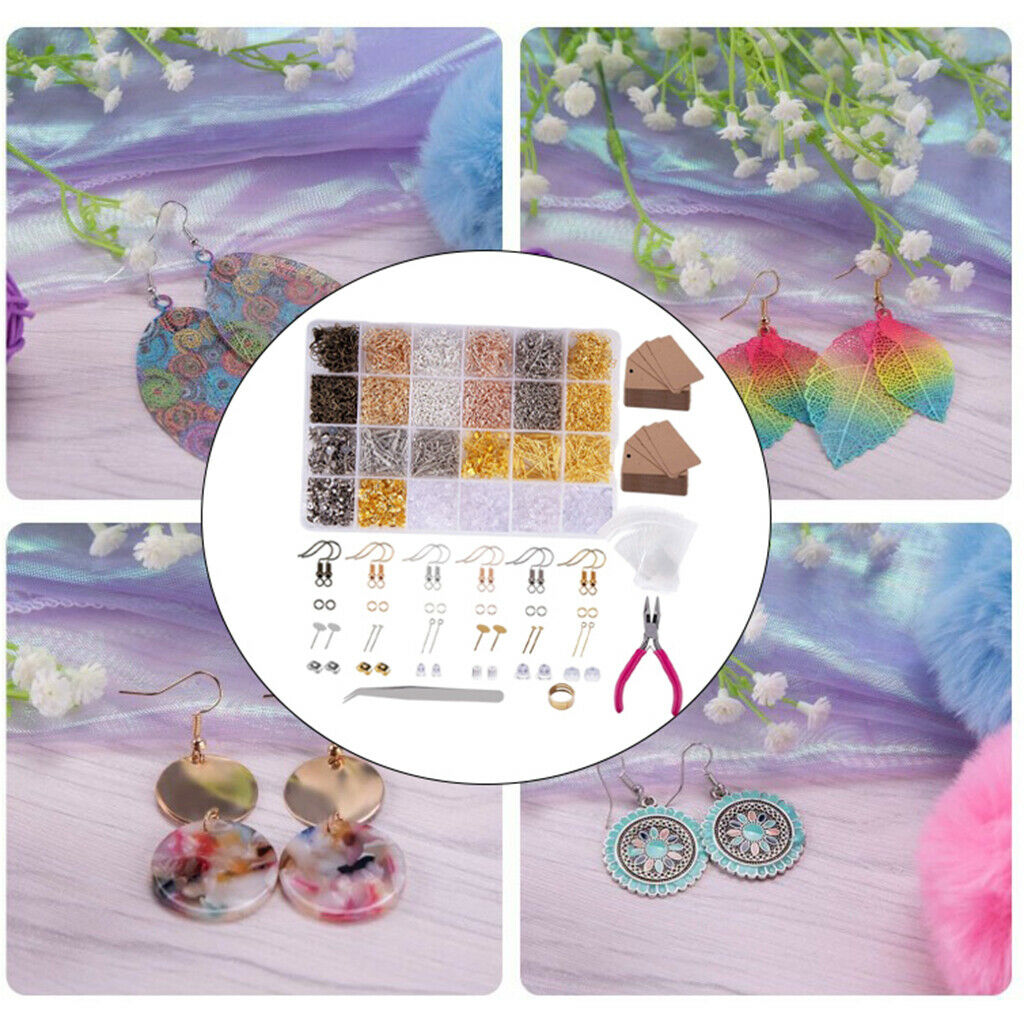 4240 pieces Earring Making Supplies set with Earring Hooks Rings Pliers
