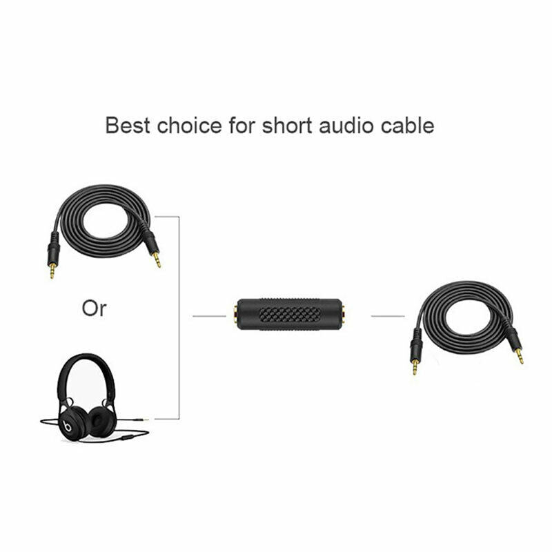 nickel Plated 3.5 mm Female to 3.5mm Female Jack Stereo Adapter Connect.l8