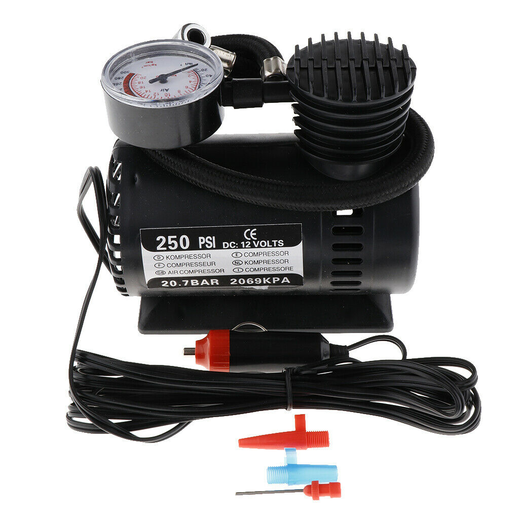 300 PSI Auto Tire Air Compressor, Useful Emergency Device for Car and Bike