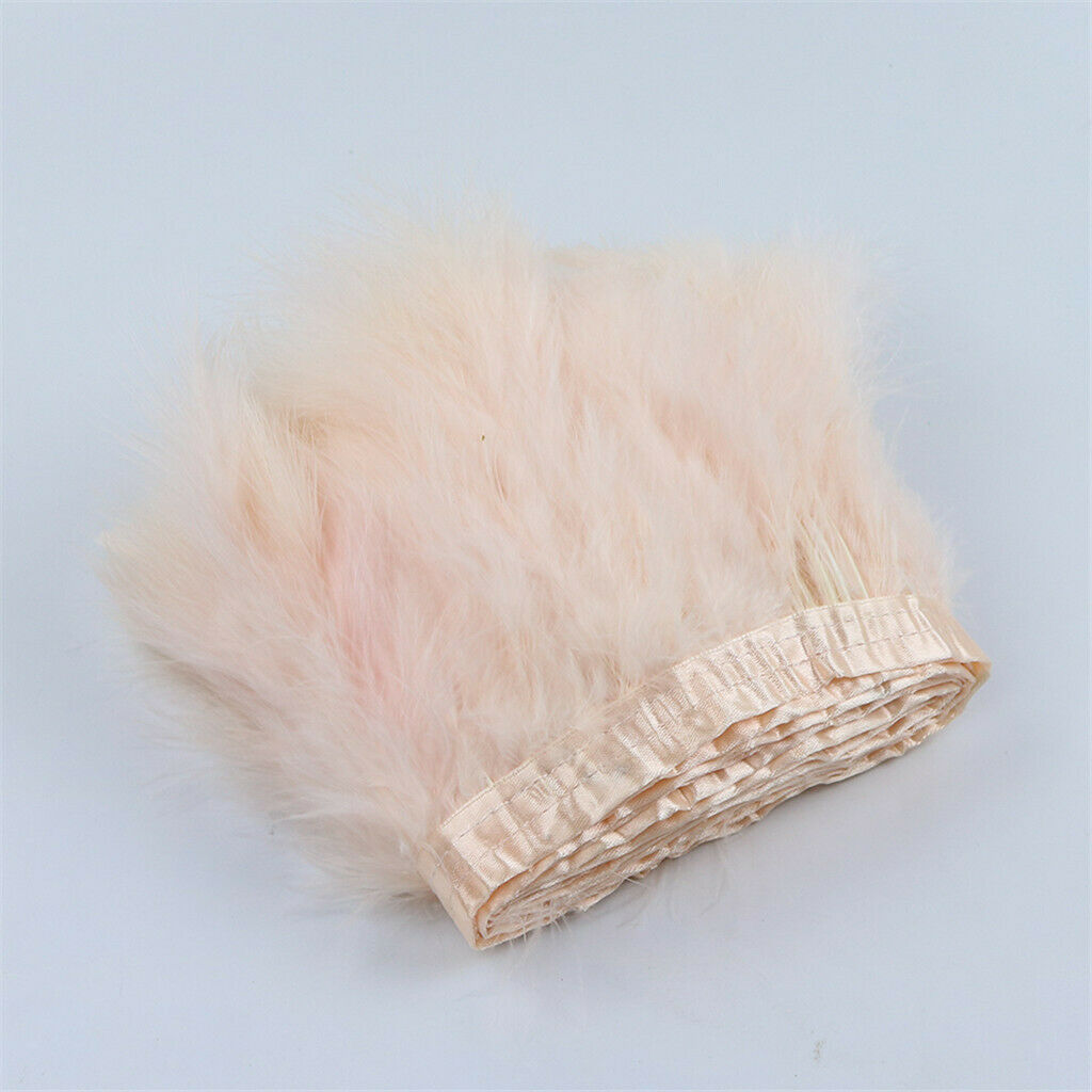 2m Turkey Feather Fringe Lace Ribbon Tapestry Fascinator Wedding Ornaments