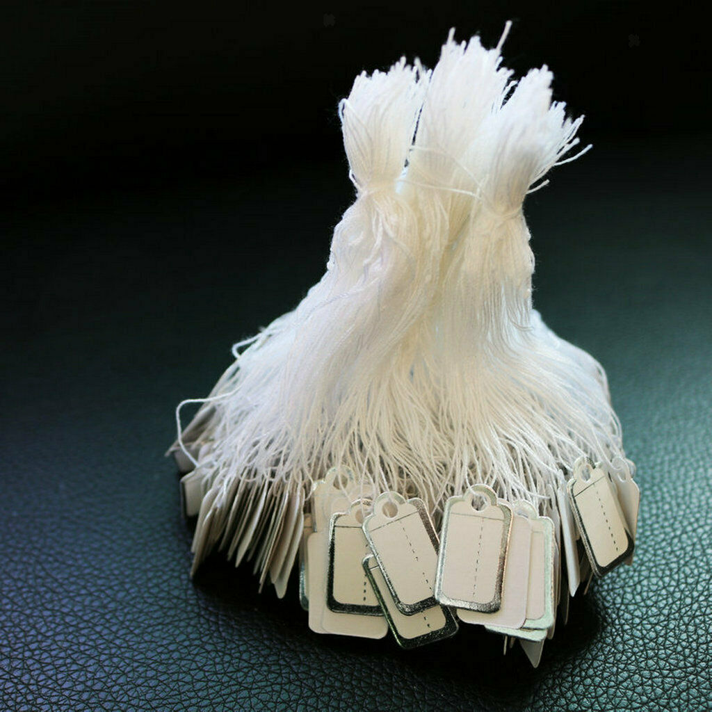 500Pcs White Marking Tags Price Tags Price Labels Display Tags with Hanging
