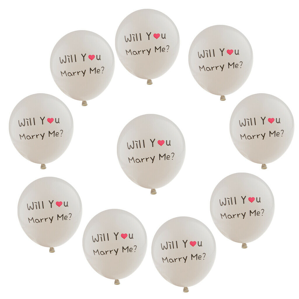 10pcs Will You Marry Me Balloon with Red Heart Balloons for Proposal Weddings