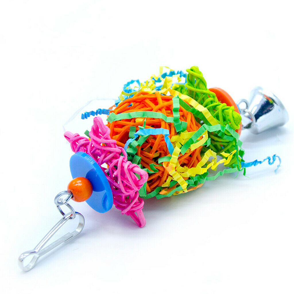 4Pieces Birds Parrots Chew Forgaing Toys w/ Bell Birds Macaws Birds Conures