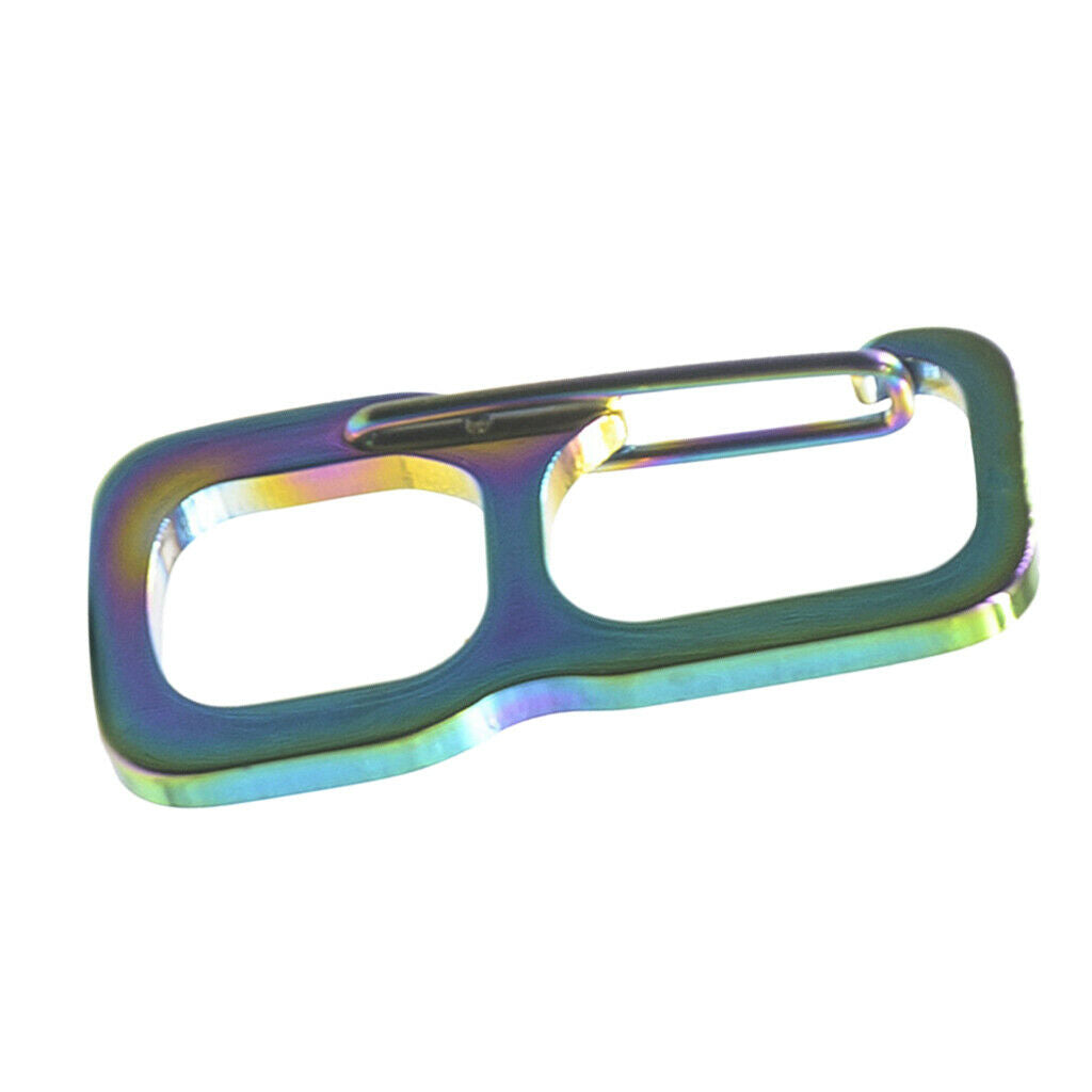 Universal 420 Stainless Steel Spring Snap Hook Multi-color Keychain 8 Shape