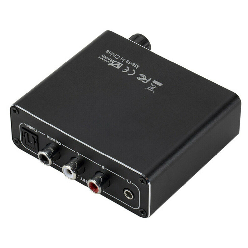 Digital to Analog Audio Converter HiFi RCA Amplifier Decoder Optical Coaxial New
