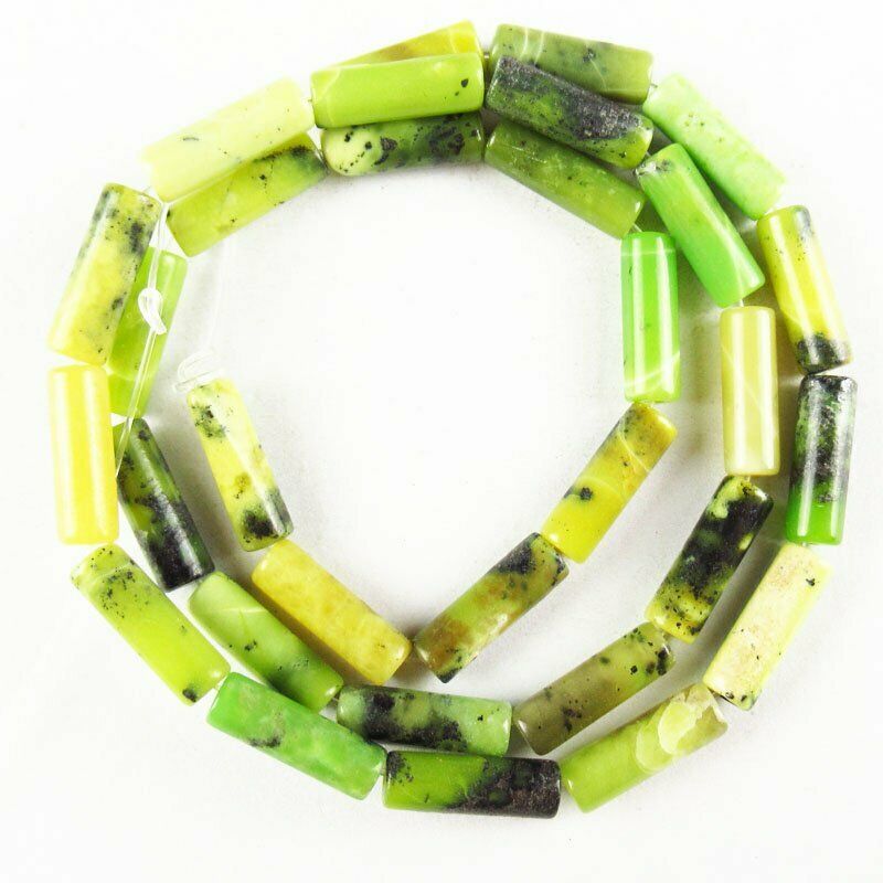 Natural Green Grass Turquoise Column Loose Bead 15.5 inch 13x4mm 12g A-567DHS