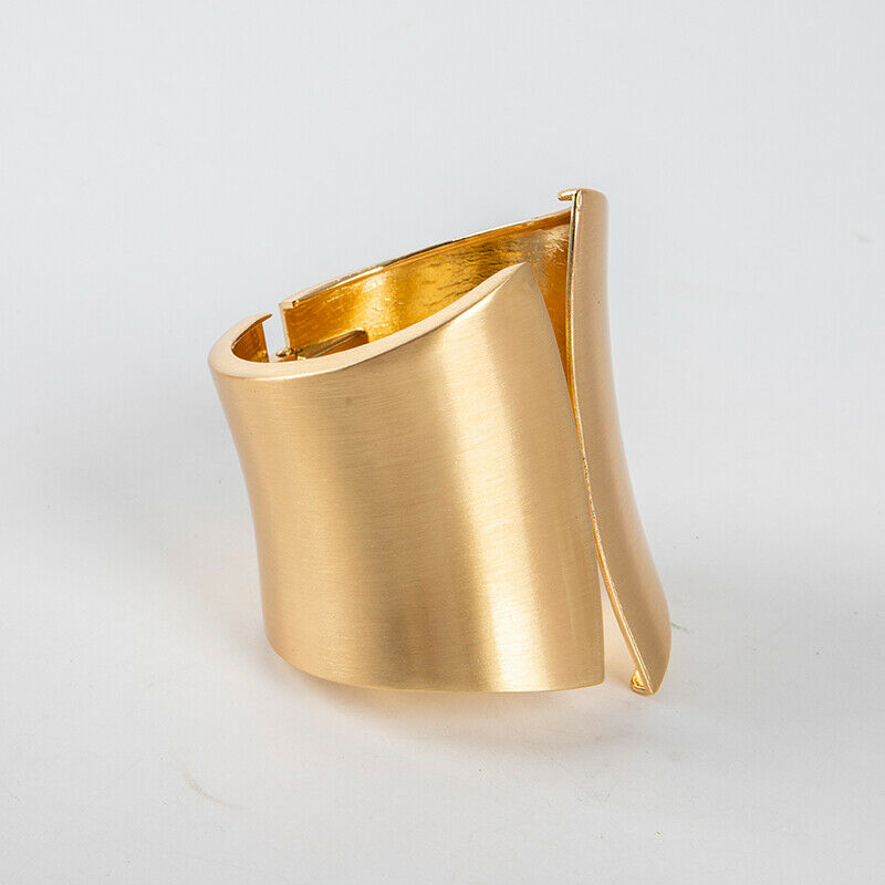 Wide Asymmetric Bangles Bracelet For Women Statement Alloy Bangle JewelryFCA