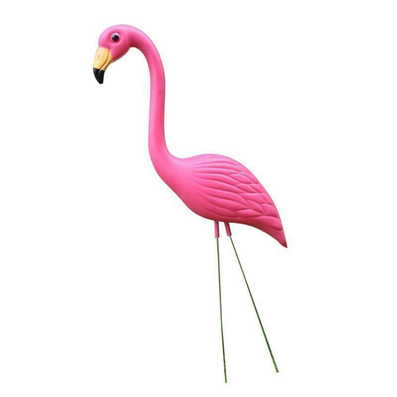 1 Pack Lifelike Plastic Flamingo Statue Garden Sculpture Pool Decoration