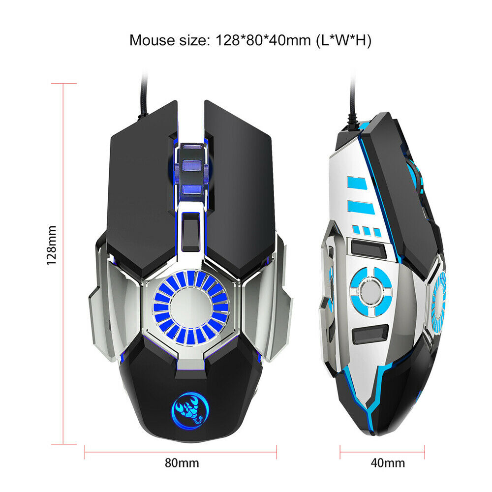 Wired Gaming Mouse Gamer Programming Computer Gaming Mice For PC RGB Backlight