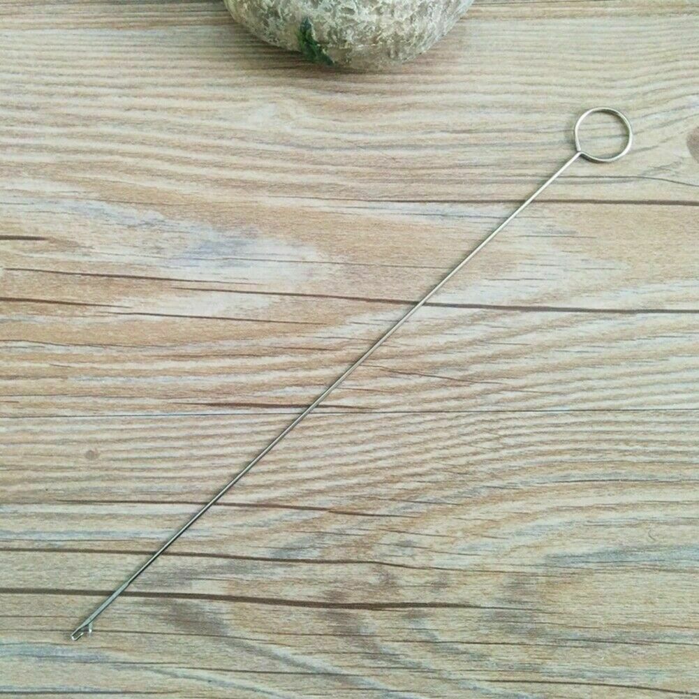 Portable Metal Loop Turner Hook With Latch For Turning Fabric Tubes NEW