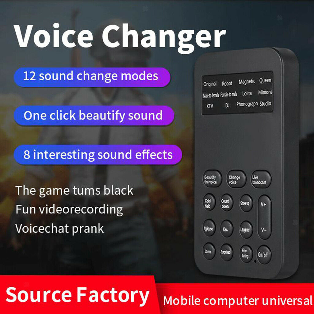 Portable Universal Mini Sound Card Voice Changer Plug Play for Phone Laptop
