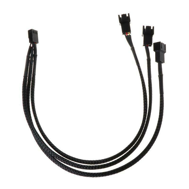 12V 30CM 3Pin Fan PWM 1 to 3 Way Power Supply Extension Cable Y Splitter Port