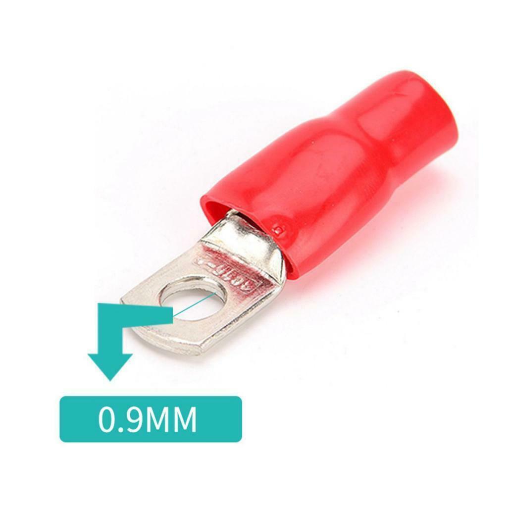 10x Copper Tube Terminals Battery Welding Cable Lug Ring Crimp & Caps 25mm²