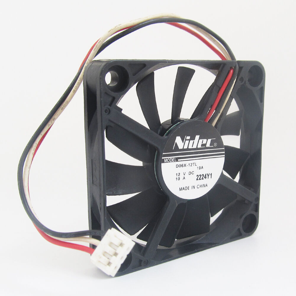 4pcs NIDEC D06X-12TL 60x60x10mm 6010 DC12V 0.10A 3pin Connector DC Cooling fan