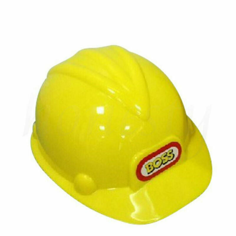 Kids Builder Engineer Construction Worker Safety Helmet Fancy Dress Accessory