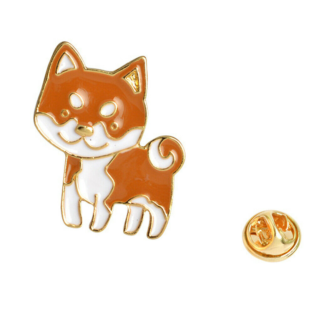 8pcs/set Cute Cartoon Dog Animal Bulldog Pins Brooches Metal Breastpin Party
