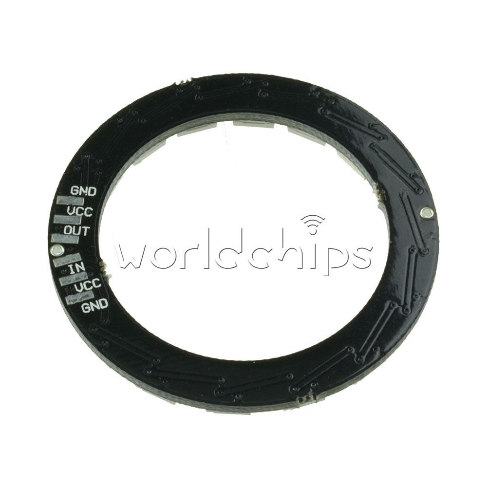 2PCS WS2812B 5050 RGB LED Ring 16Bit RGB LED + Integrated Driver 45mm forArduino