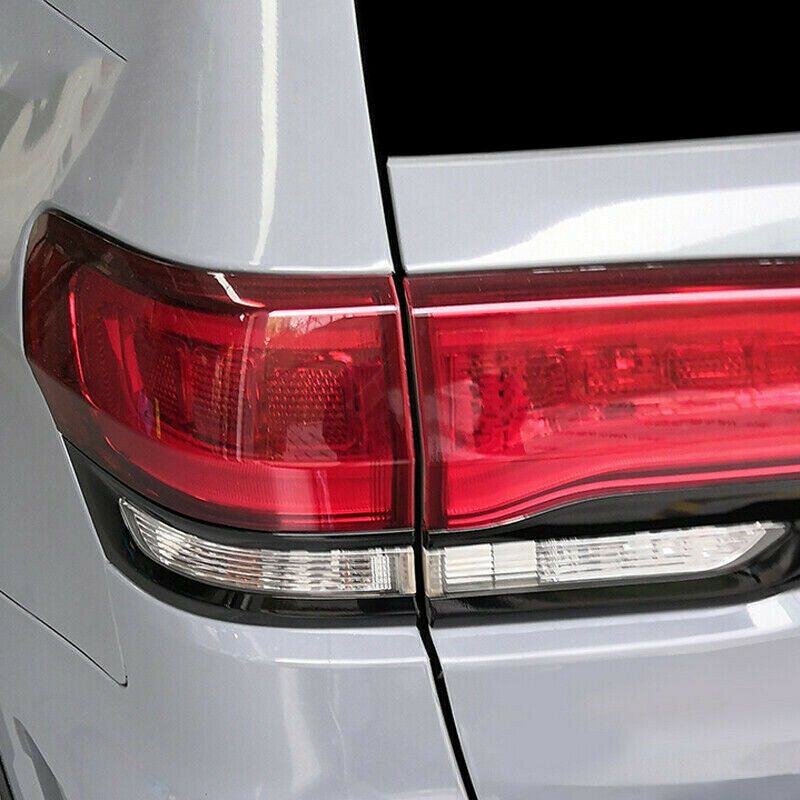 4x Gloss Black Tail Light Lamp Cover Trim Bezel Fits 2014-20 Jeep Grand Cherokee