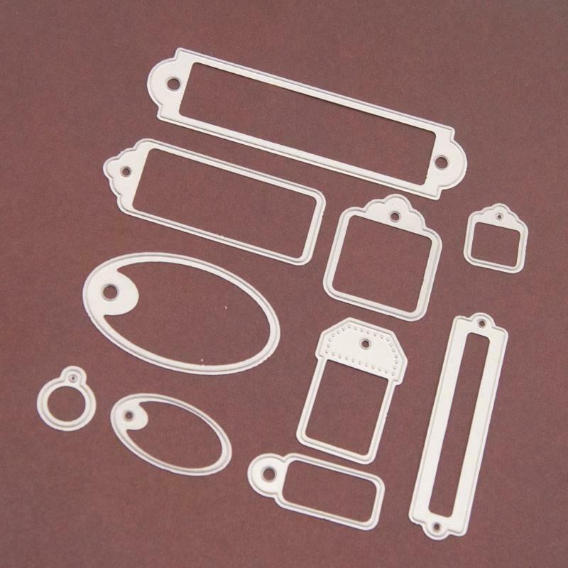 Label Cutting Dies Stencil DIY Scrapbooking Embossing Album Paper Card Crafts