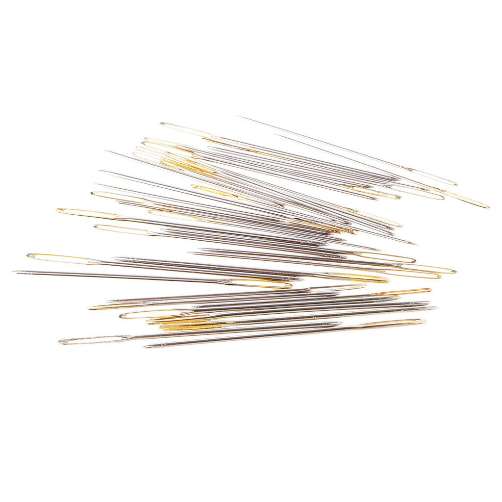30Pcs Metal Tapestry Darning Needles with Large Eyes and Bottle Size 26