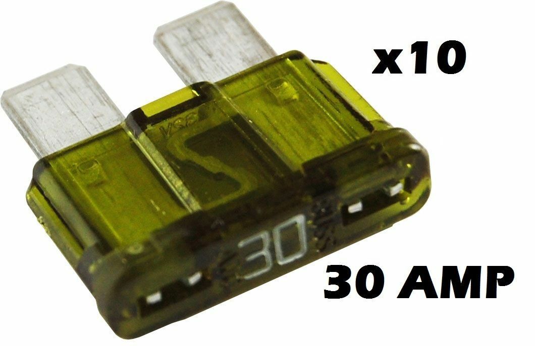 30 AMP 30A ATC STANDARD BLADE GREEN FUSE FUSES MOTORHOME AUTO ELECTRIC X10