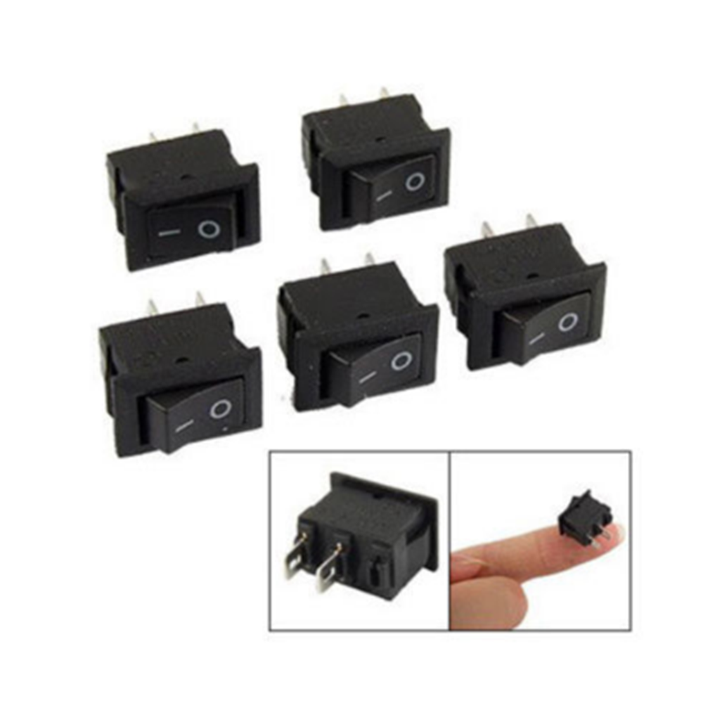 10PCS Black 2 Pin 12V Car Boat Round Dot Light ON/OFF Rocker Toggle Switch Tool