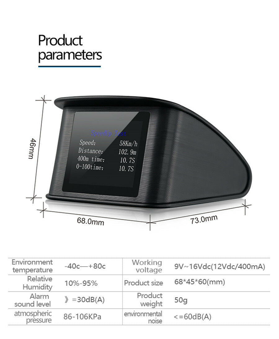 Automobile On-board Computer Digital OBDII Driving Computer Display Speedometer