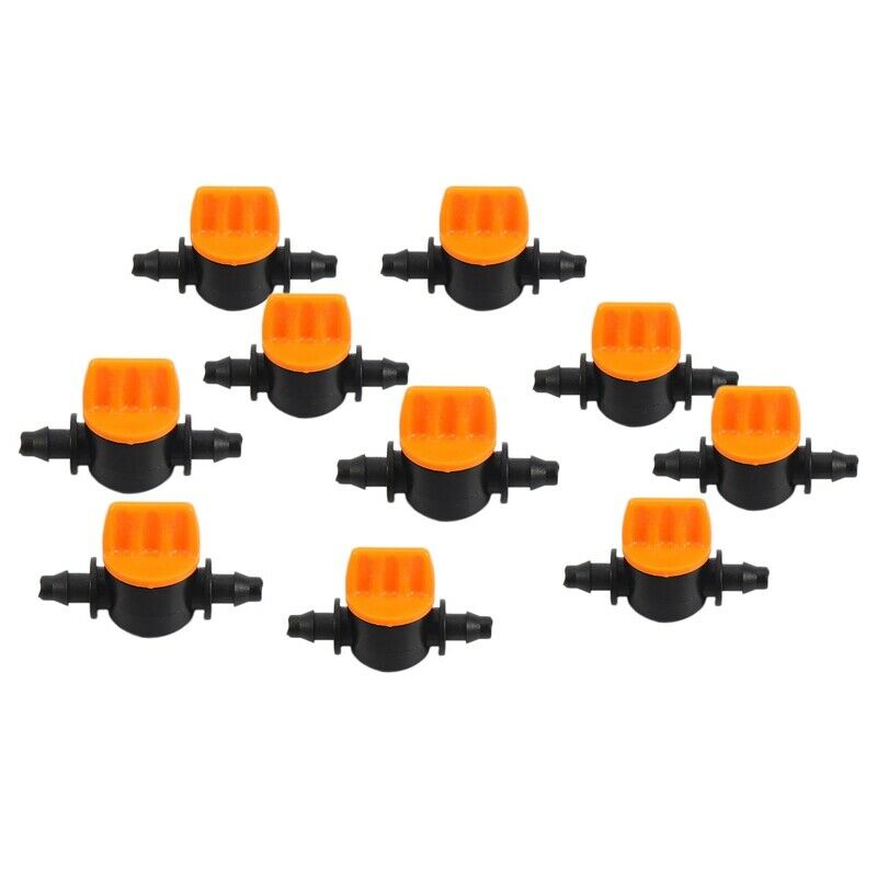 1X(Mini Valve With 4/7Mm Hose Garden Irrigation Barbed Water Flow Control Valv4)