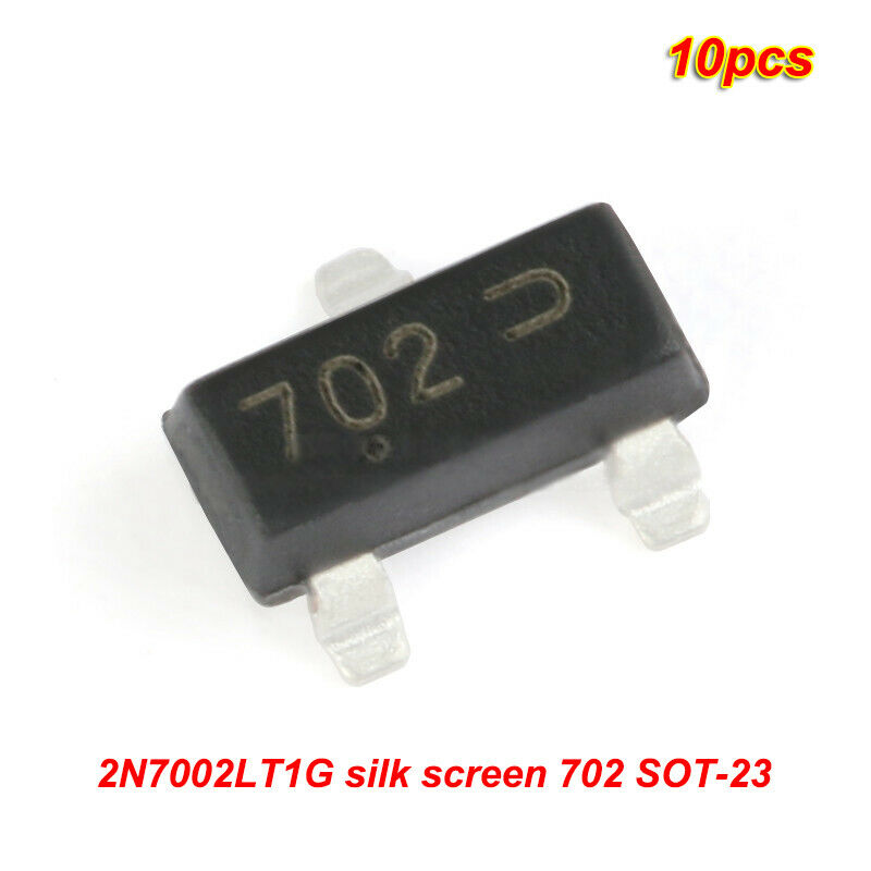 10pcs 2N7002LT1G Silkscreen 702 SOT-23 N-channel MOSFET Field effect transistor