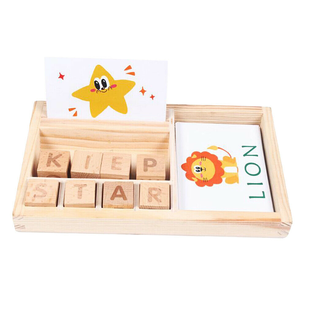 Wooden Educational Toys Learning Matching Letter Games and Develops Alphabet