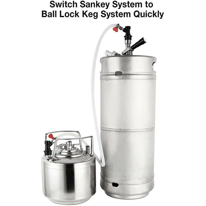Beer Keg Coupler Adapter, Keg Tap to Ball Lock  Disconnect FPT 5/8inch ThreaC1Q1