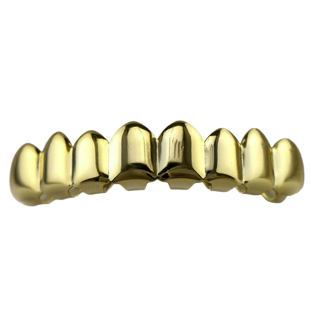 Hip Hop Women Men Teeth  Caps Top Mouth Guards Dental Grills Golden