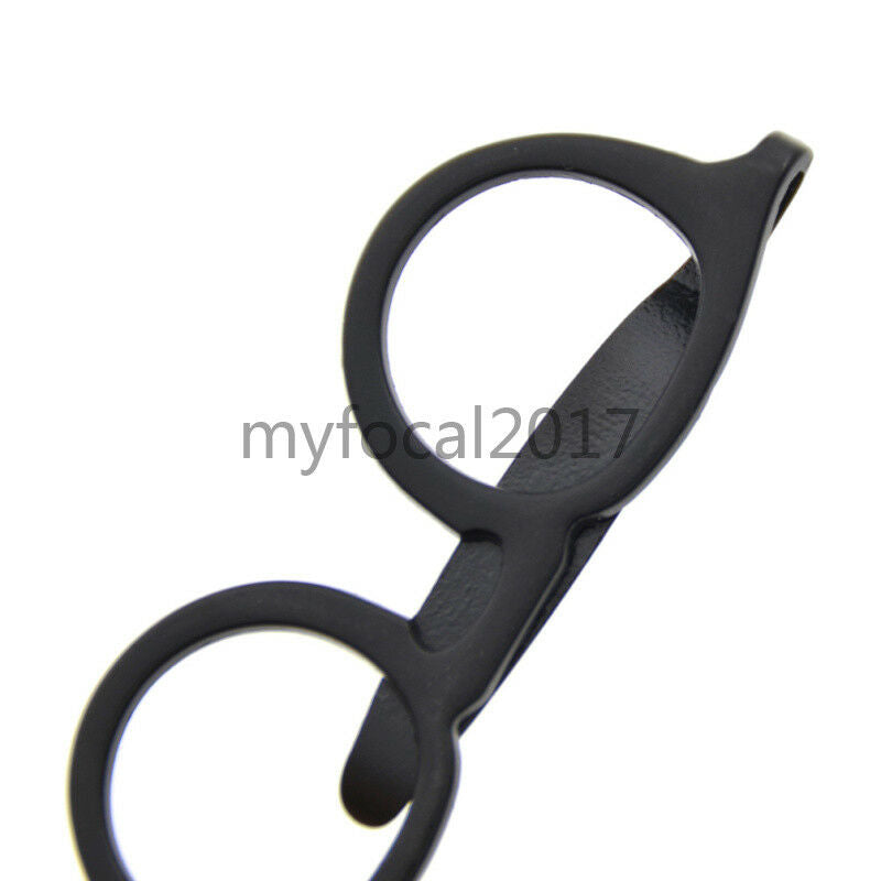 Mens Accessory Tie Bar Pin Clip Black Round Glasses Shape Jewelry Necktie Clip