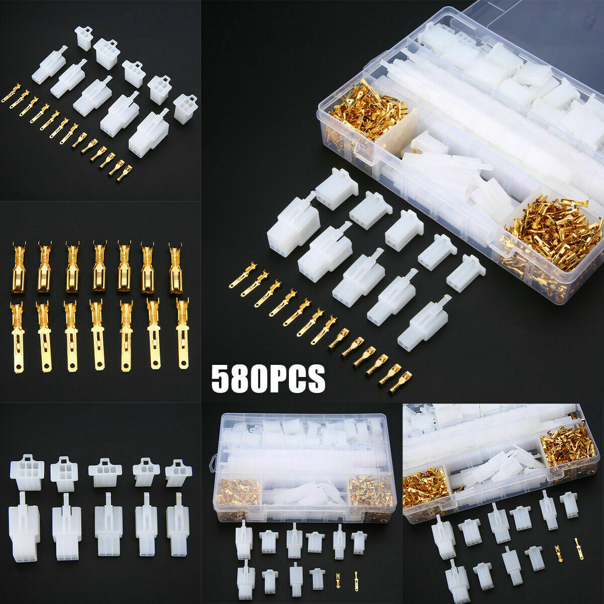 2.8MM 2 PIN WAY AUTOMOTIVE ELECTRICAL WIRE CONNECTOR MALE AND FEMALE CABLE 580pc