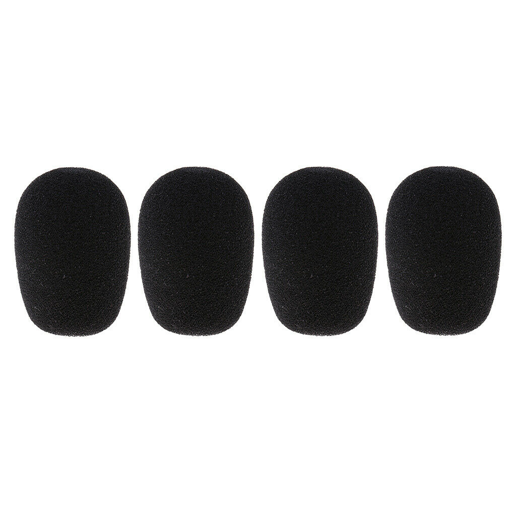 4pack Ball-type Mic Soft Sponge Windshield Foam Protect Cover Shield Black