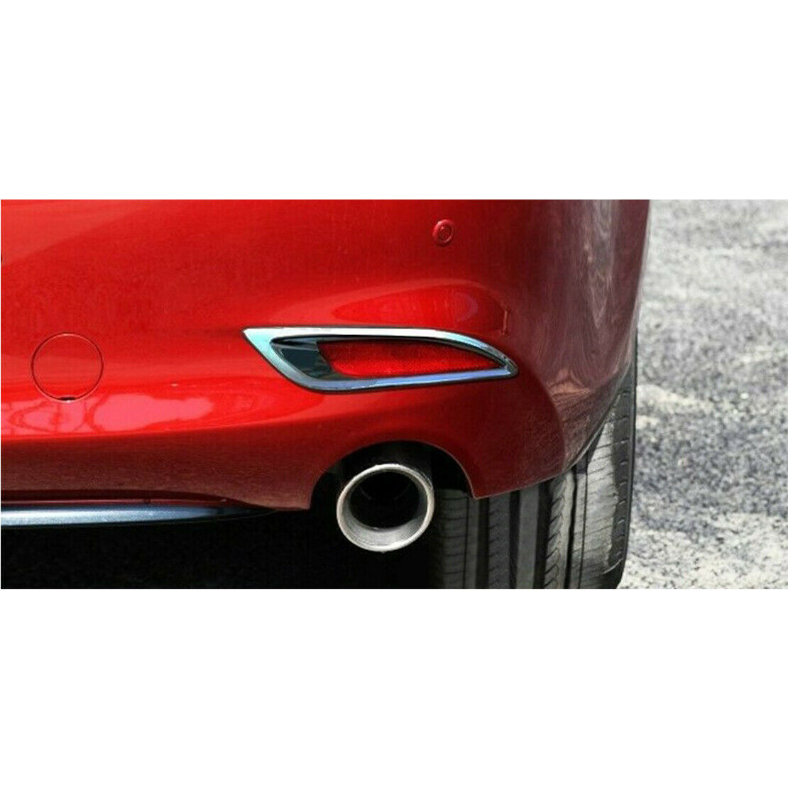 2Pcs Chrome Rear Fog Light Cover Trim Fit for Mazda 6 2018-2020 New